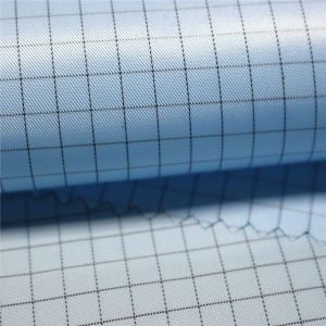 Tela tecida antiestática do poliéster da sarja da listra de 5mm para vestuários antiestáticos